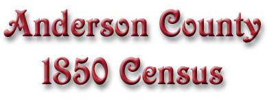 Anderson County 1850 Census