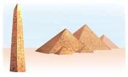 Egyptian Obelisk and Pyramids