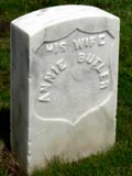 His Wife
Annie Butler
( back of marker )