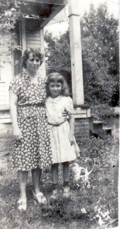 Anne Hunt with teacher Mary Belle Frank