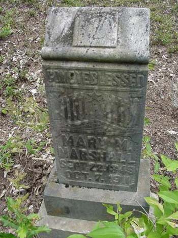 Grave of Mary M. Marshall