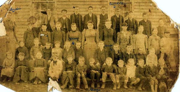 Children of William R & Julia Ann Hightower Patterson at unknown school