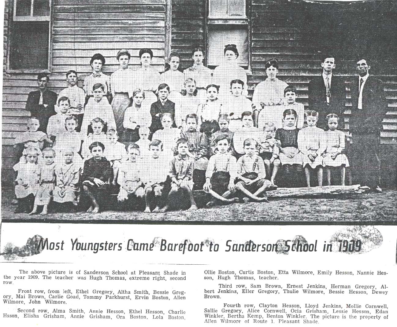 Sanderson School Picture 1909