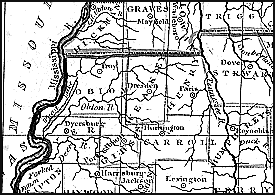 Northwest West TN Map, 1835