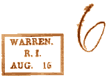 Warren RI 1836 postmark