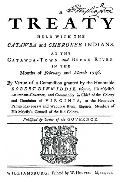 Image of Printed Treaty Title Page