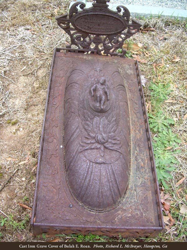 Bulah E. Roan Cast Iron Grave Cover