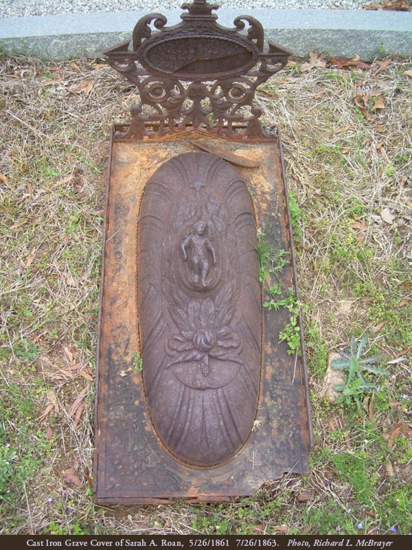 Sarah A. Roan Cast Iron Grave Cover