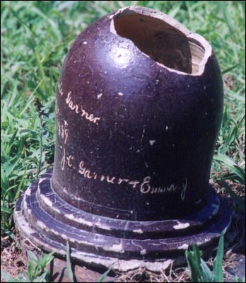 Fired-glaze pottery grave marker
