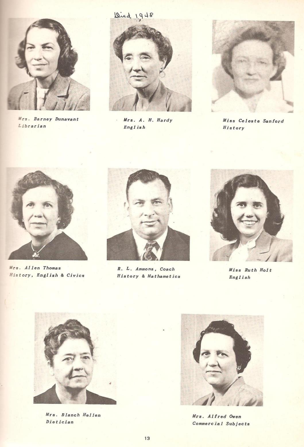 Ripley Grammar School, Baseball Team 1946-47