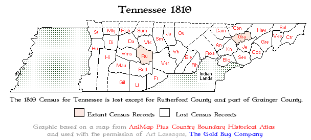 Tennessee Census Maps. TNGenWeb Map Project.