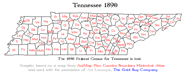 Tennessee Census Maps. TNGenWeb Map Project.