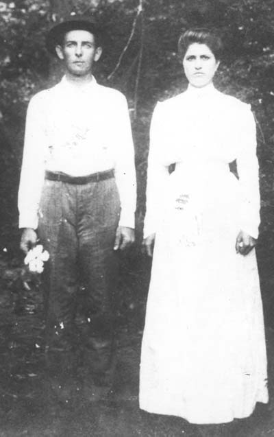 Enos Houston Ervin and Carrie Jenkins Ervin on their wedding day 