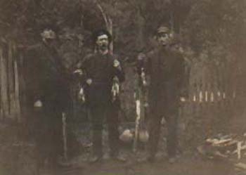 Three Unknown Men - Possibly John Spiva in middle