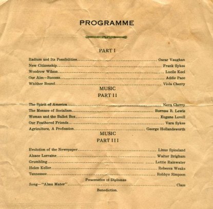 1923 graduation program