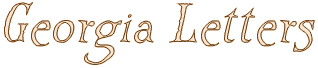 Georgia Letters