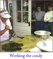 Working the candy
